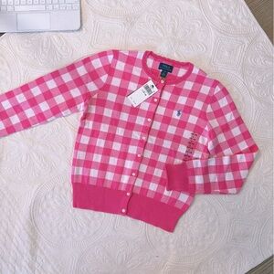 NWT Polo Ralph Lauren girls cotton sweater cardigan L 313862045003
